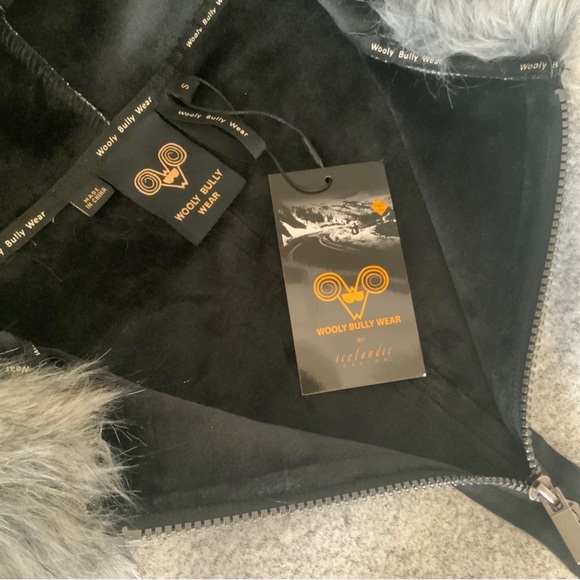 Wooly Bully Wear Vail Gray Black Trim Velvet Fleece Lined Jacket Size Small BNWT - Picture 9 of 11